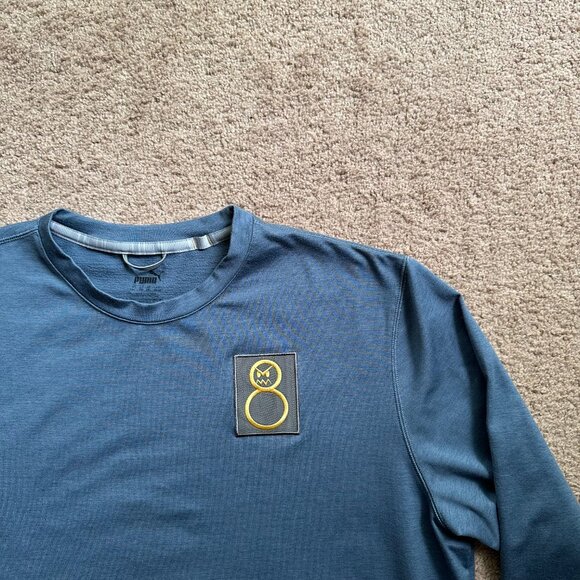 Puma Sweater Mens XL Crewneck Pullover Blue Long Sleeve - Picture 4 of 10